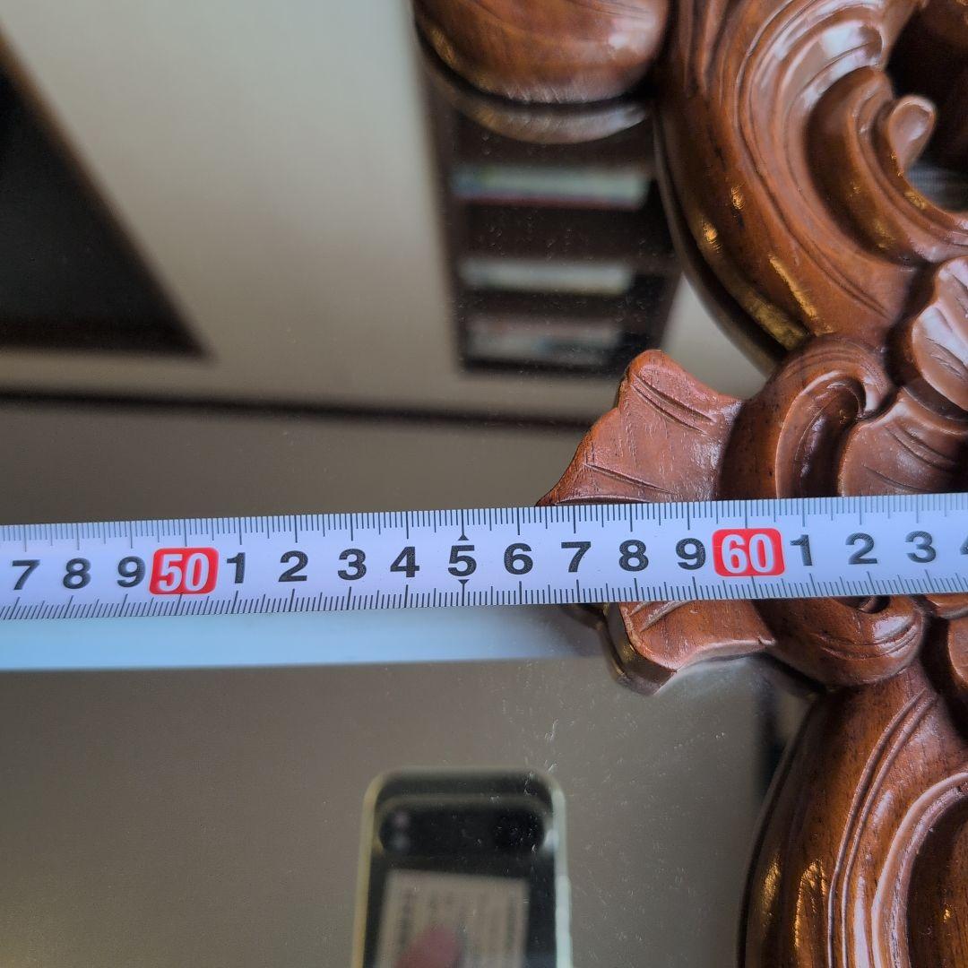 クラシック木製壁掛け鏡