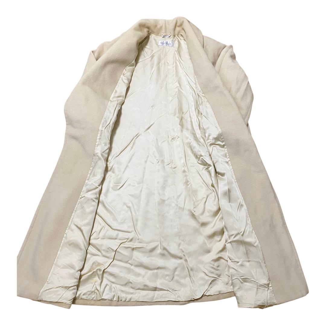 最高級 白タグ Max Mara カシミヤ混 ロングコート 羽織り　ウール　40