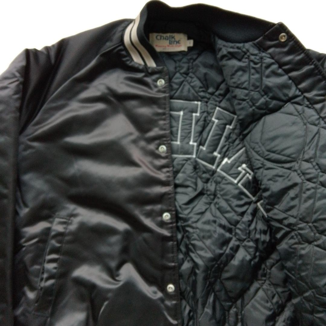 80s〜90s RAIDERS スタジャン Chalk Line L　ブラック