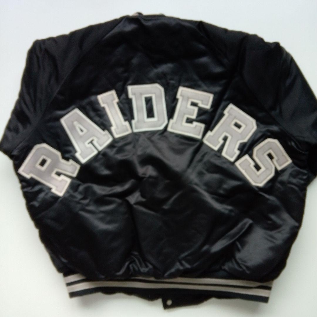 80s〜90s RAIDERS スタジャン Chalk Line L　ブラック