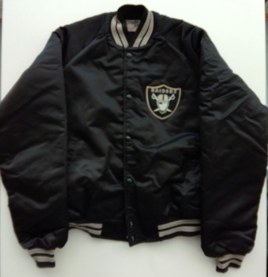 80s〜90s RAIDERS スタジャン Chalk Line L　ブラック