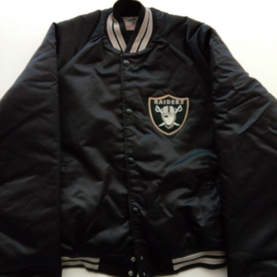 80s〜90s RAIDERS スタジャン Chalk Line L　ブラック
