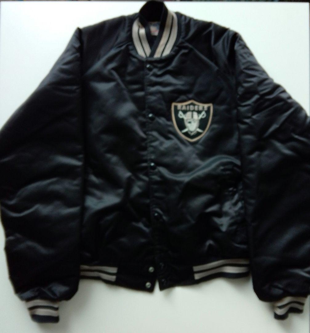 80s〜90s RAIDERS スタジャン Chalk Line L　ブラック