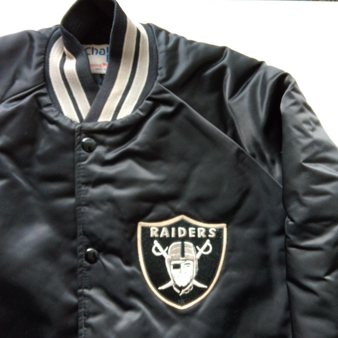 80s〜90s RAIDERS スタジャン Chalk Line L　ブラック