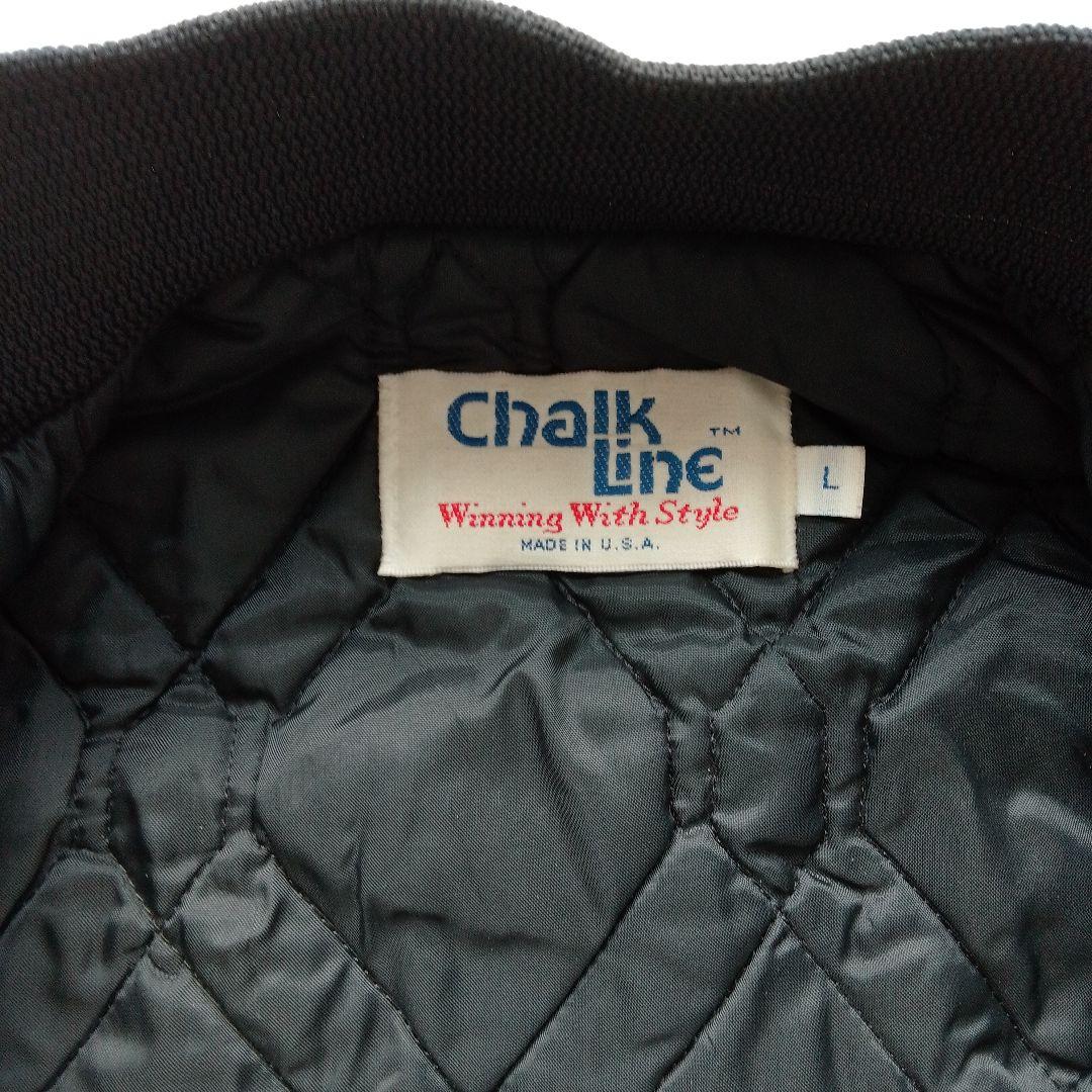 80s〜90s RAIDERS スタジャン Chalk Line L　ブラック