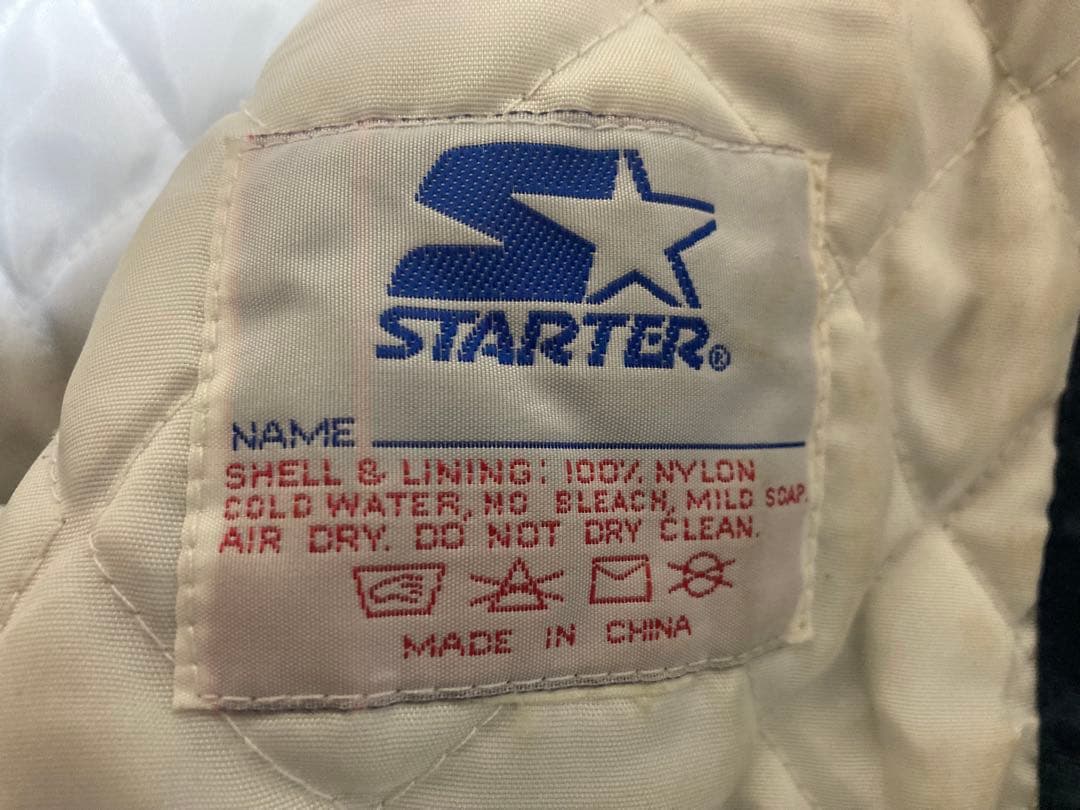 Yankees スタジャン L STARTER バックnewyork ネイビー