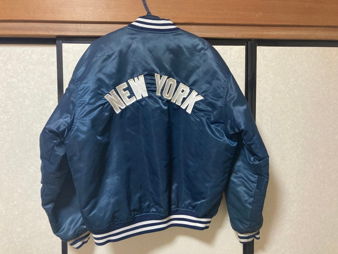 Yankees スタジャン L STARTER バックnewyork ネイビー