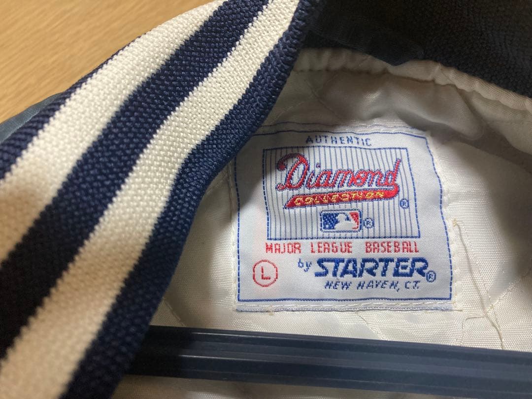 Yankees スタジャン L STARTER バックnewyork ネイビー