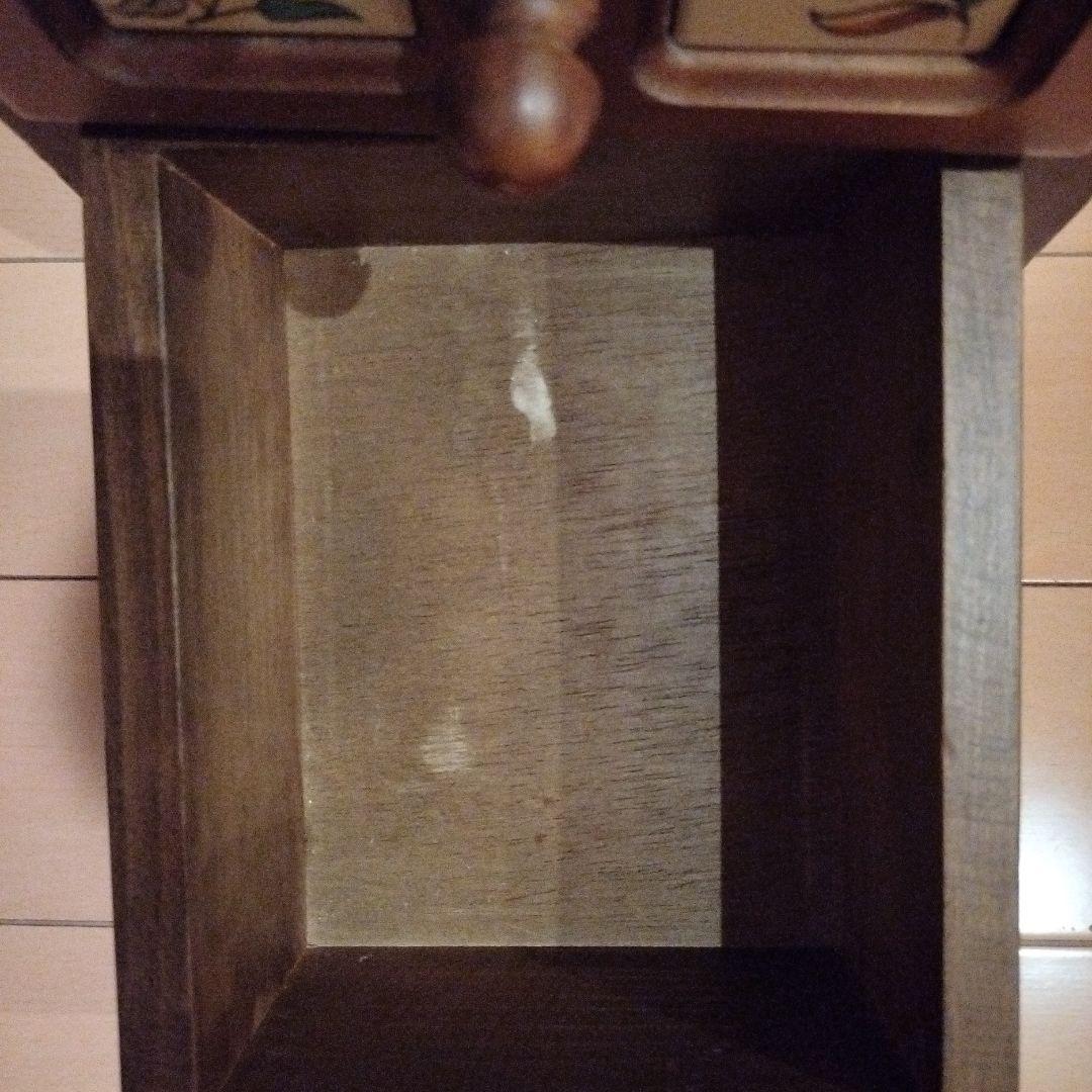 花柄の木製引き出し 9個