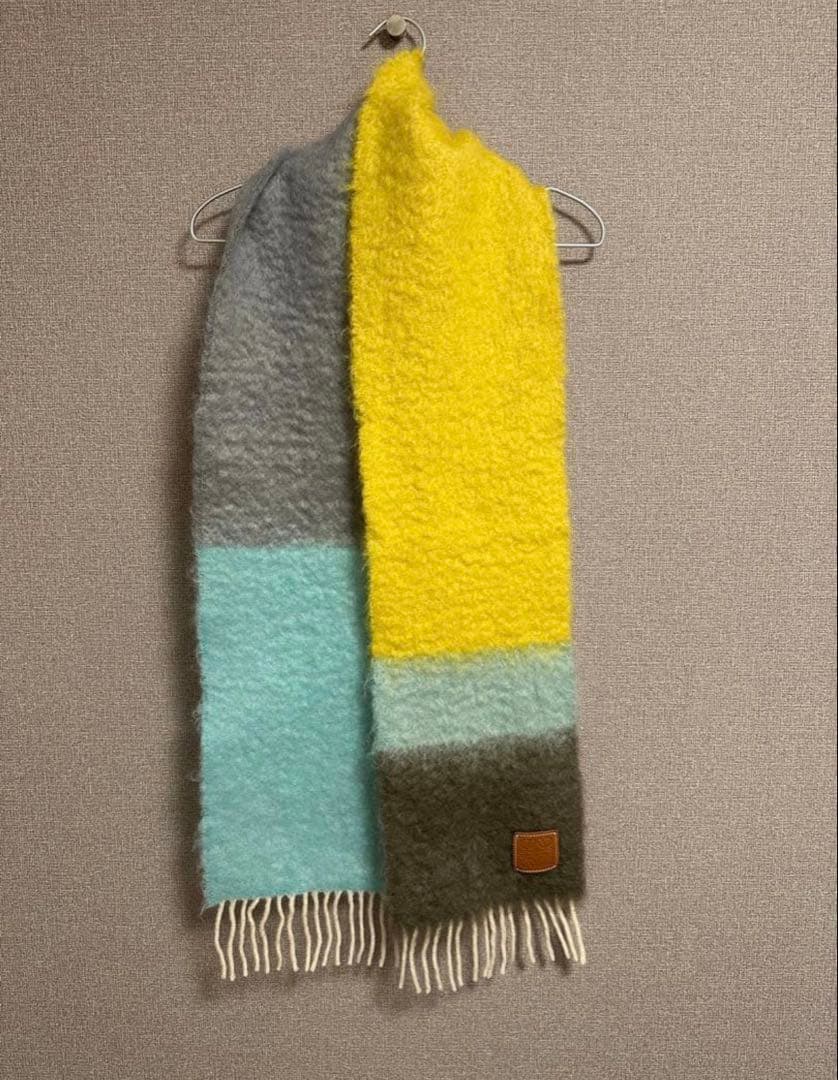 h*g様 【美品】ロエベ　LOEWE モヘアウールマフラー　マルチカラー