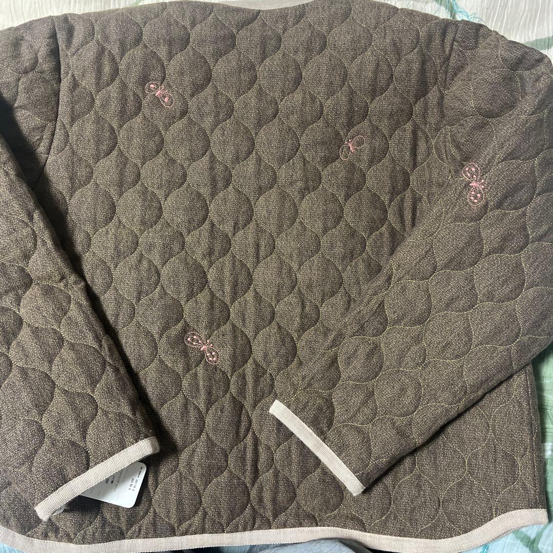 最終　ミナペルホネン　キルティングジャケット ブラウン160