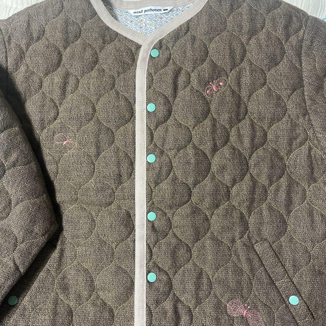 最終　ミナペルホネン　キルティングジャケット ブラウン160