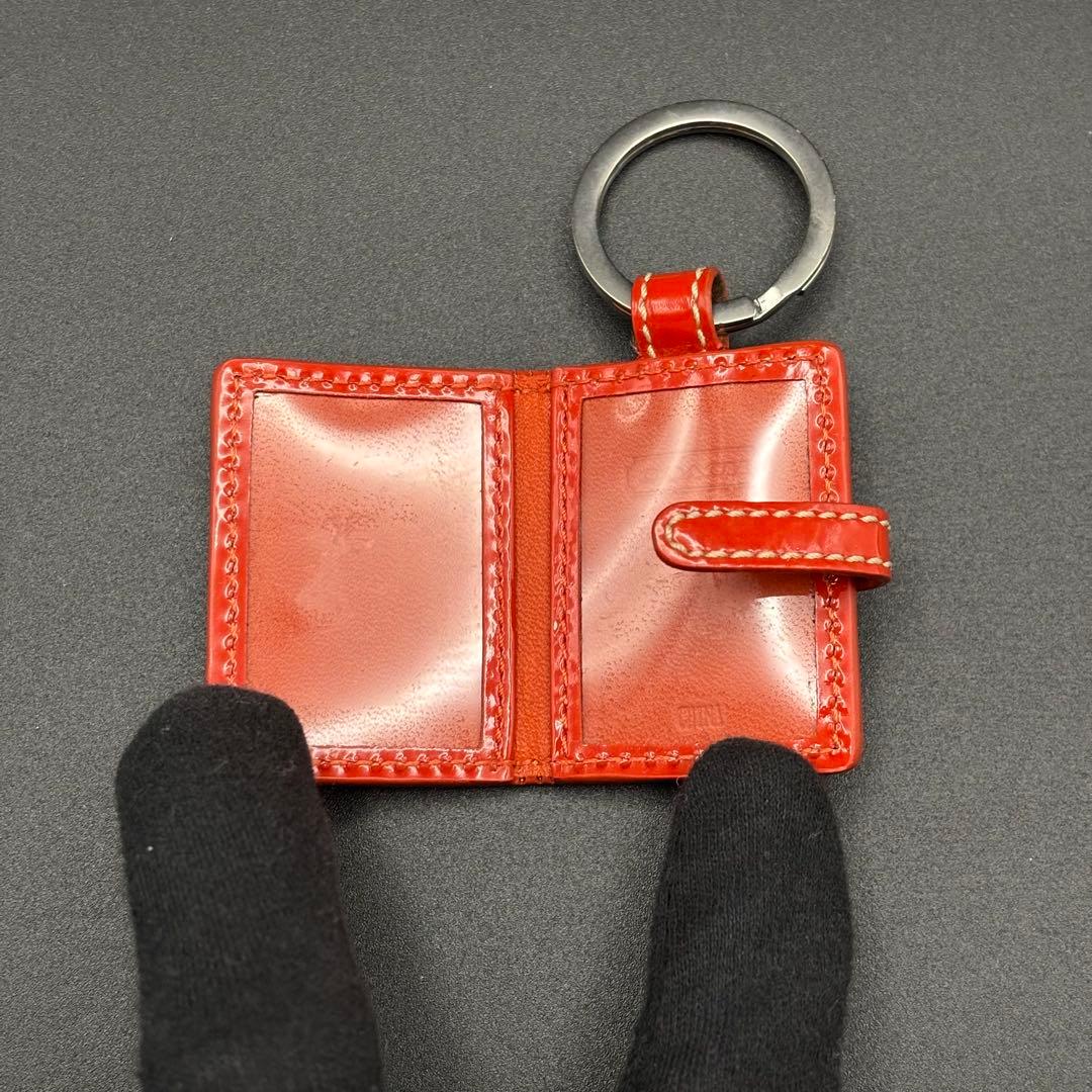 美品✨COACH Picture Frame Charm Black Red