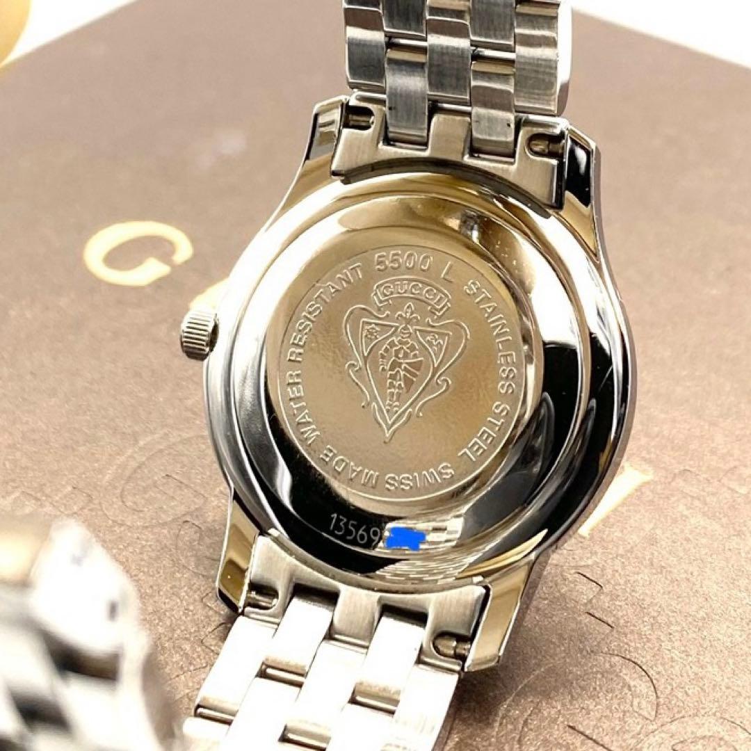 極良品☆稼働　GUCCI　新品電池　11Pダイヤ　5500L レディース腕
