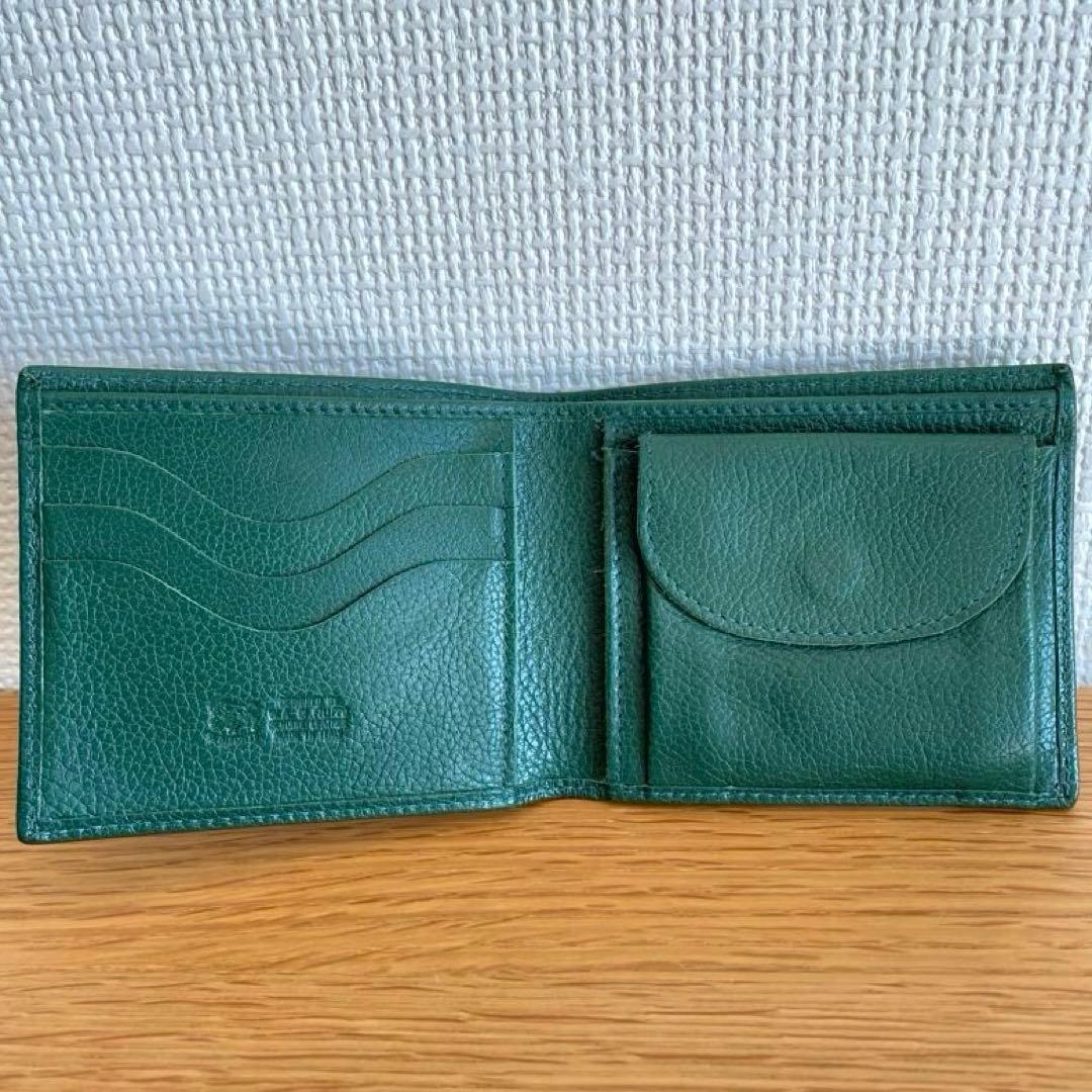 IL BISONTE イルビゾンテ　レザー二つ折りウォレット　小銭入れ付き財布