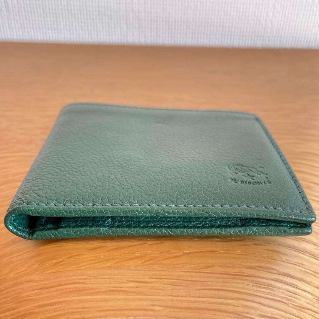 IL BISONTE イルビゾンテ　レザー二つ折りウォレット　小銭入れ付き財布