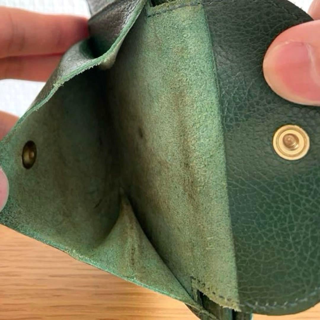 IL BISONTE イルビゾンテ　レザー二つ折りウォレット　小銭入れ付き財布