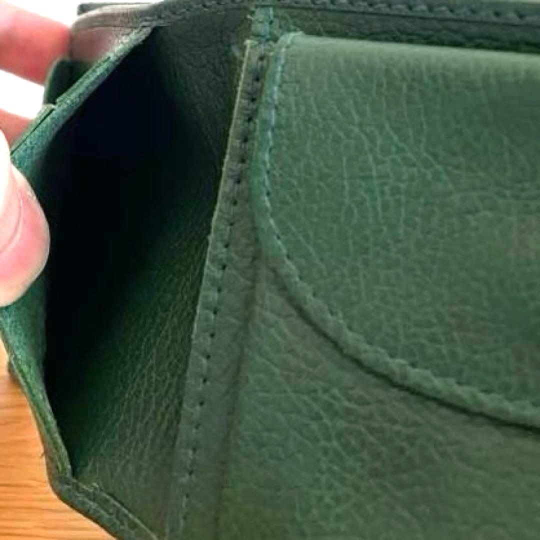 IL BISONTE イルビゾンテ　レザー二つ折りウォレット　小銭入れ付き財布