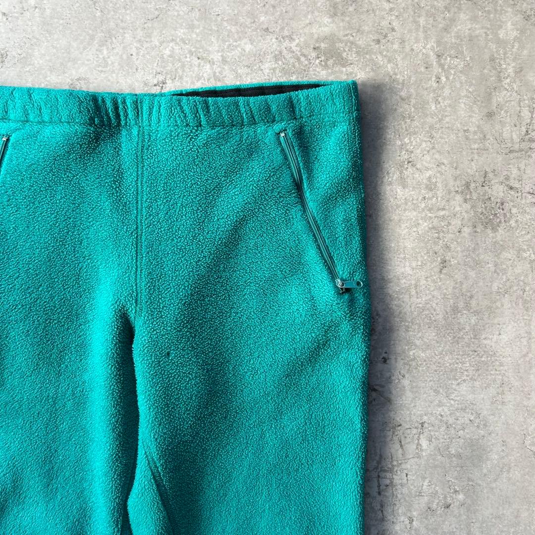 90s パタゴニア フリースパンツ/シンチラ USA製 エメラルドグリーン M
