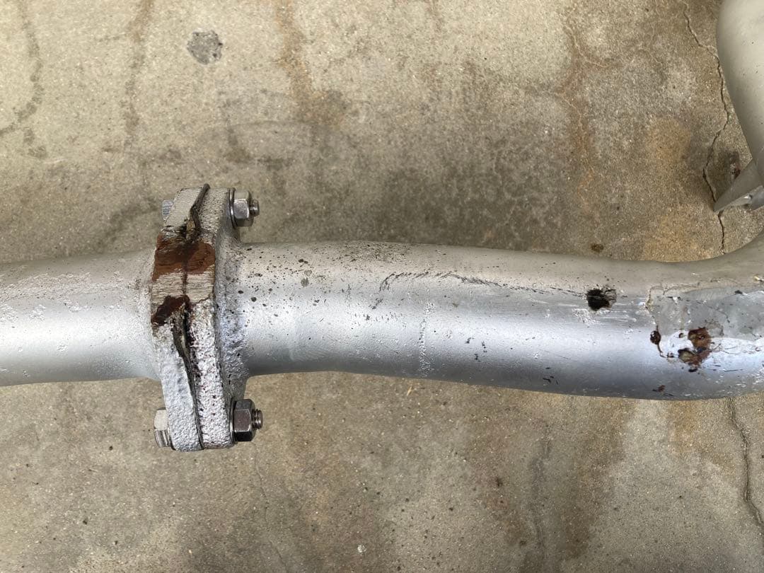 180sxワンオフ直管マフラー 2本出し ガスケット付き