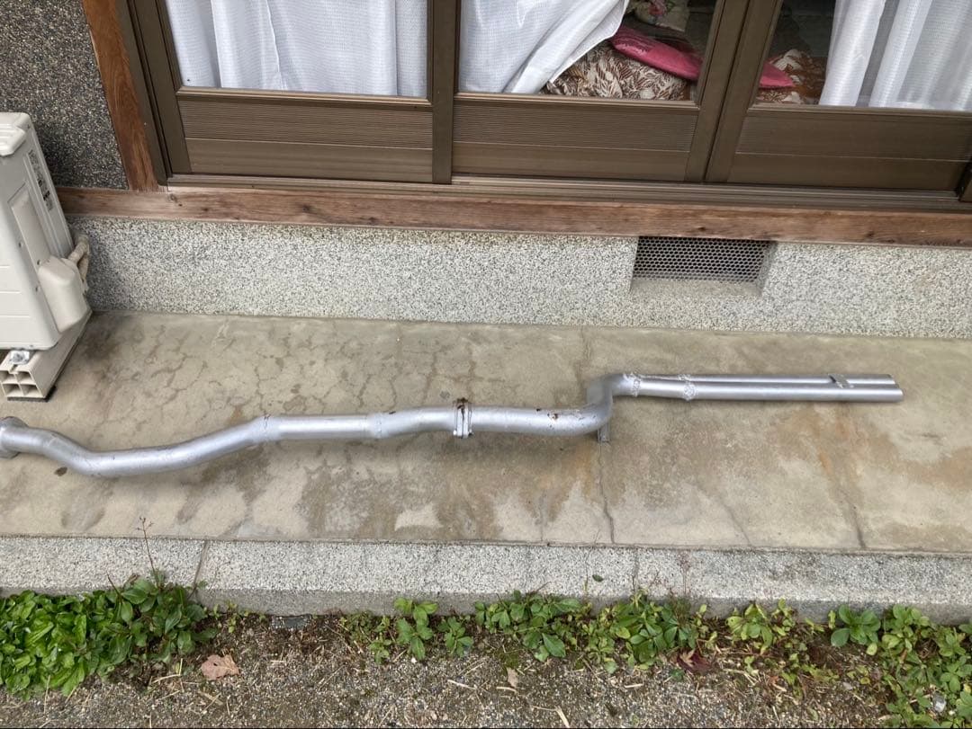 180sxワンオフ直管マフラー 2本出し ガスケット付き