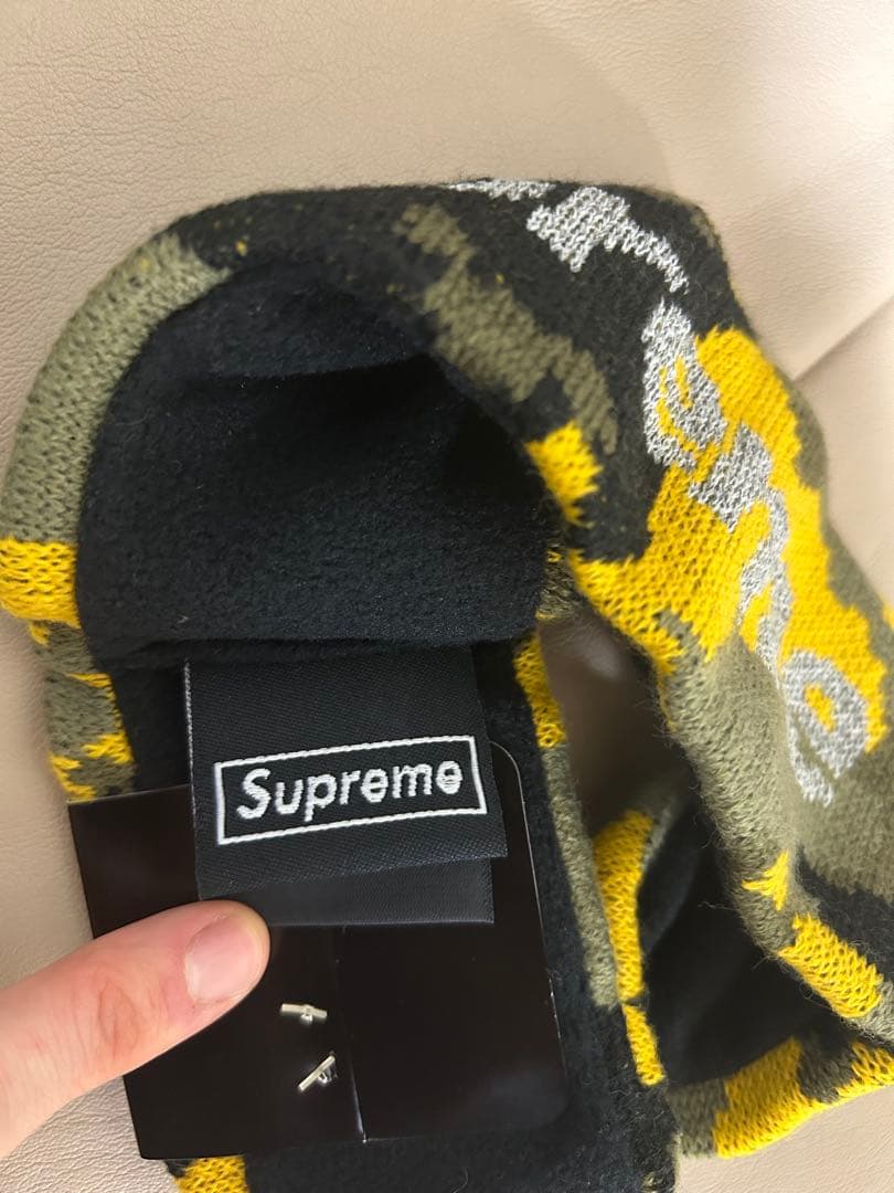 貴重！早い者勝ち！未使用タグ付き新品！Supreme イエロー迷彩柄ヘアバンド