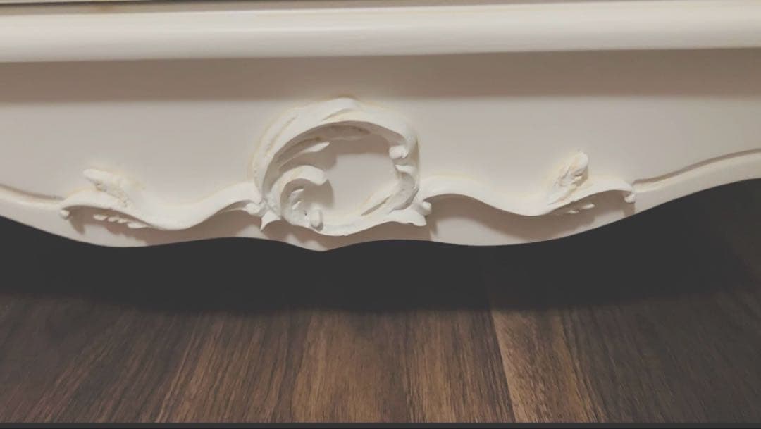 アンティーク調鍵付きチェスト/ホワイト/萩原株式会社/RCH-1581