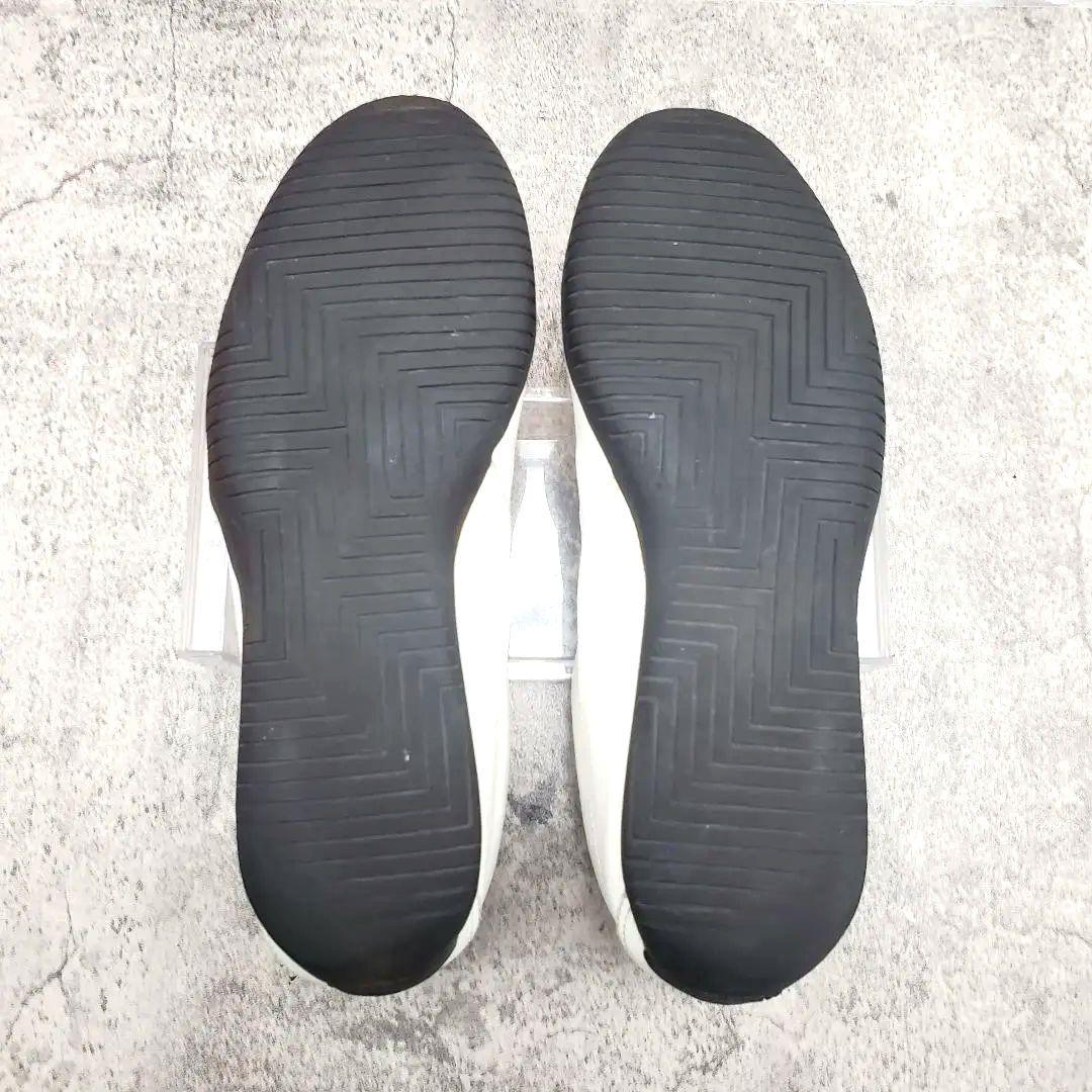 ✨HERMÈS✨クイック レザースニーカー 白 36.5 Hロゴ 白 オレンジ