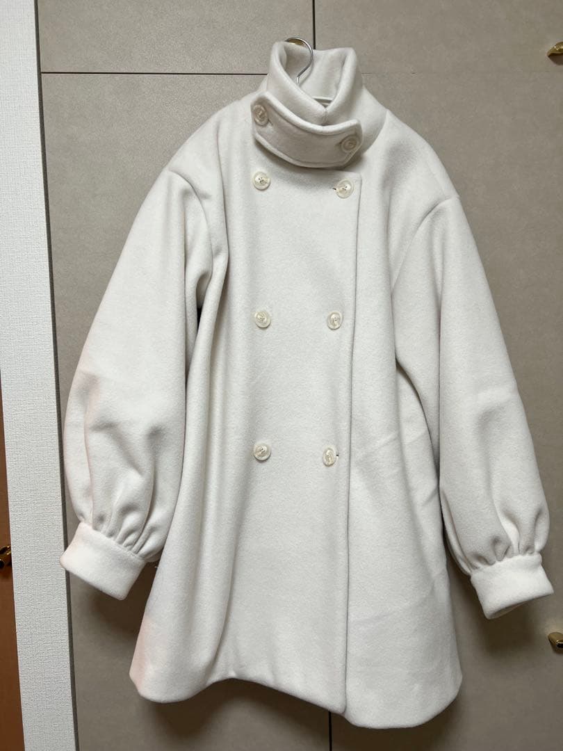 ジャケット・アウター muguet stand collar midi coat (ivory)