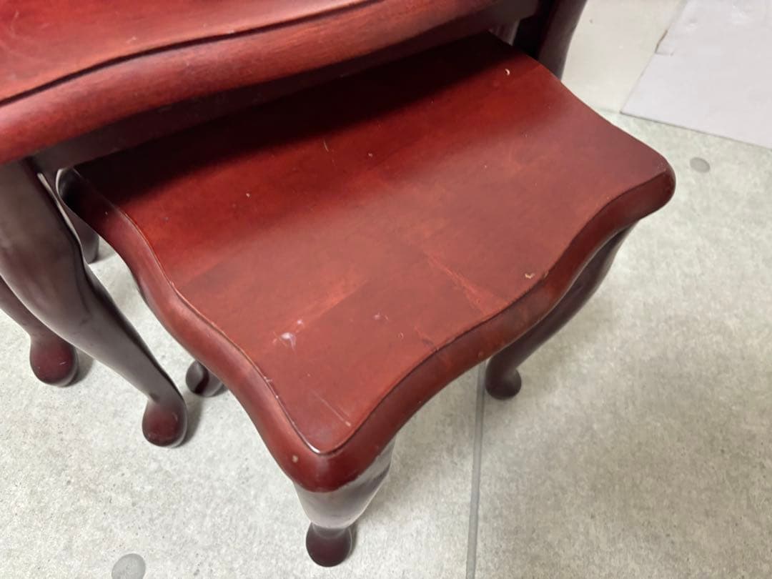 ネストテーブル　猫脚　アンティーク　テーブル