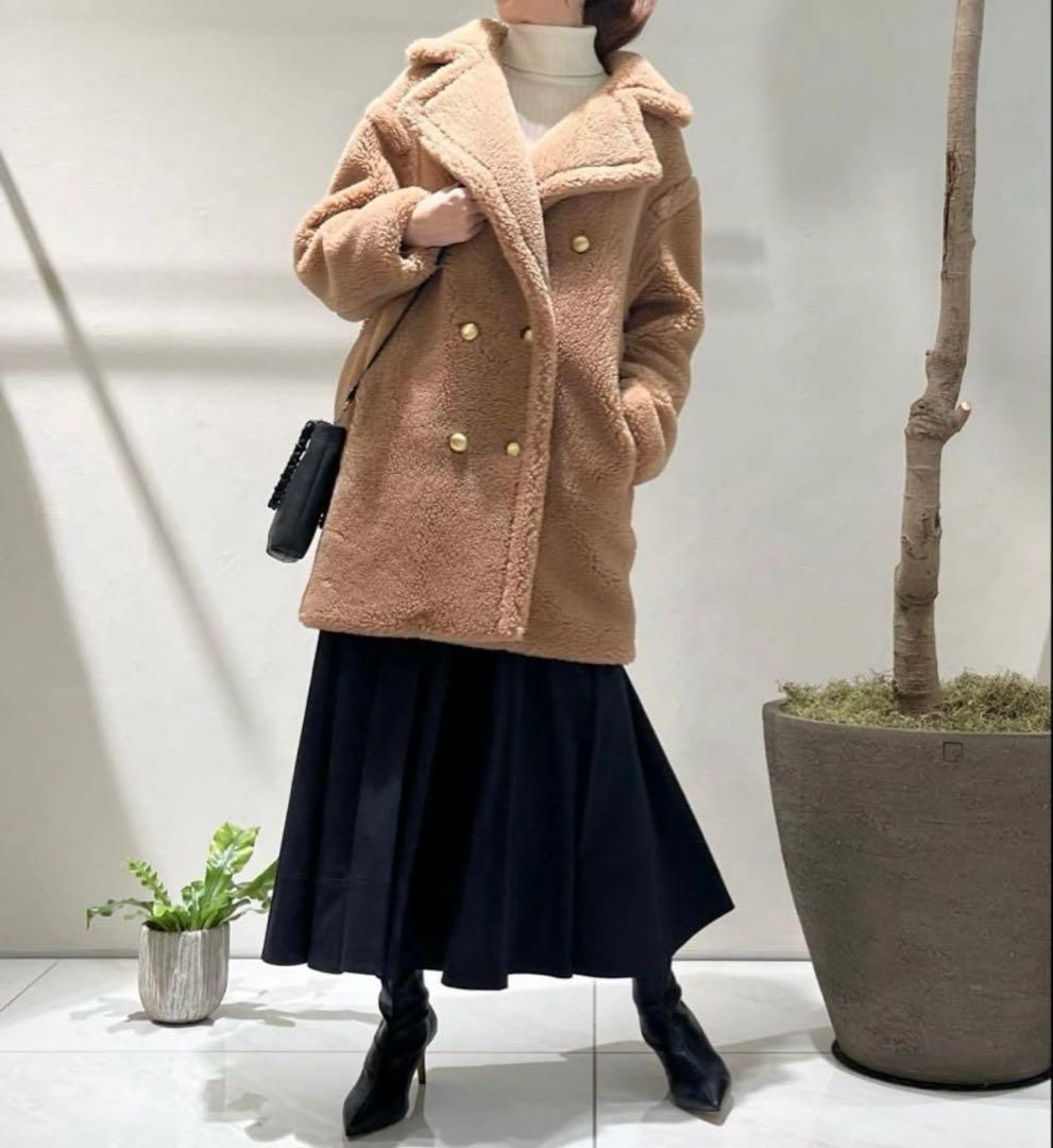 アルアバイル　ルルウィルビー ウールMIXボアピーコート