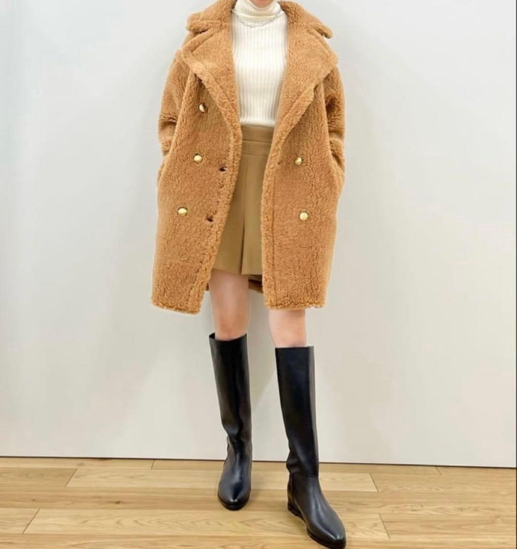 アルアバイル　ルルウィルビー ウールMIXボアピーコート