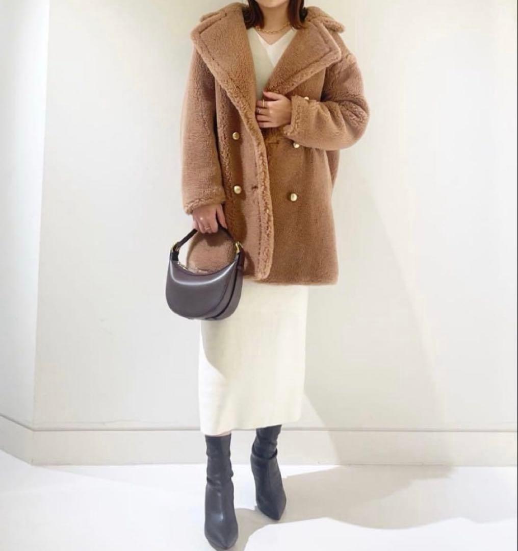 アルアバイル　ルルウィルビー ウールMIXボアピーコート