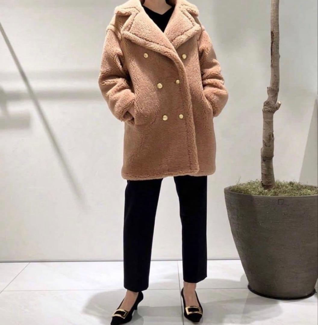 アルアバイル　ルルウィルビー ウールMIXボアピーコート