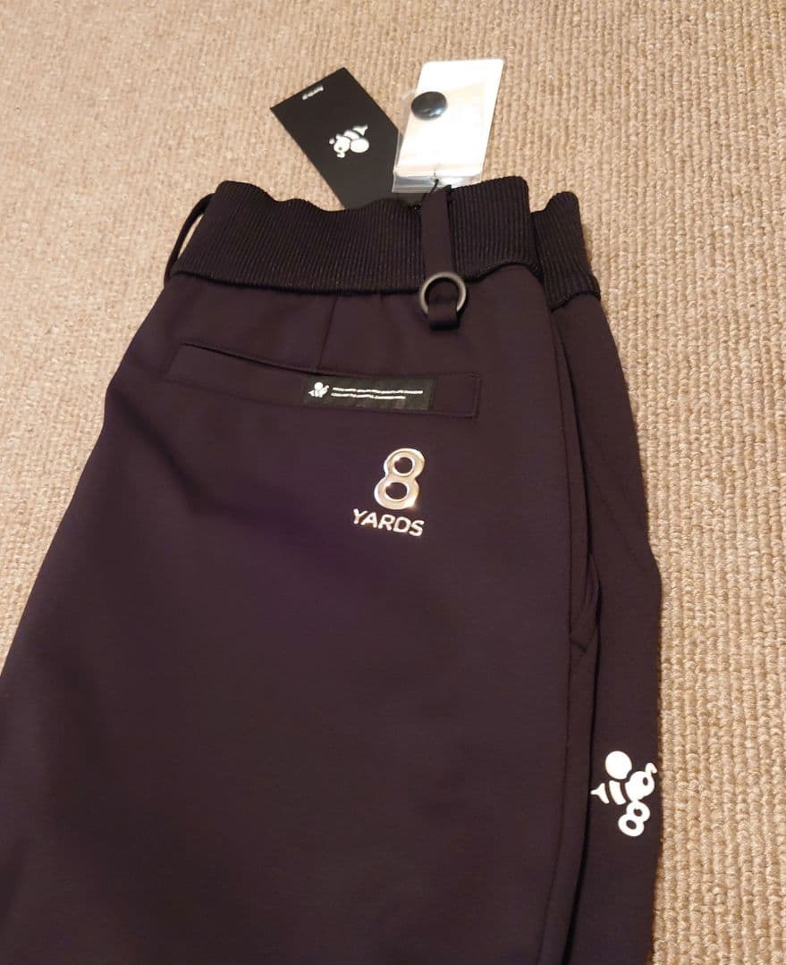 8yards ハチヤーズ ゴルフ サイドロゴ ジョガーパンツ ブラック Ｍ