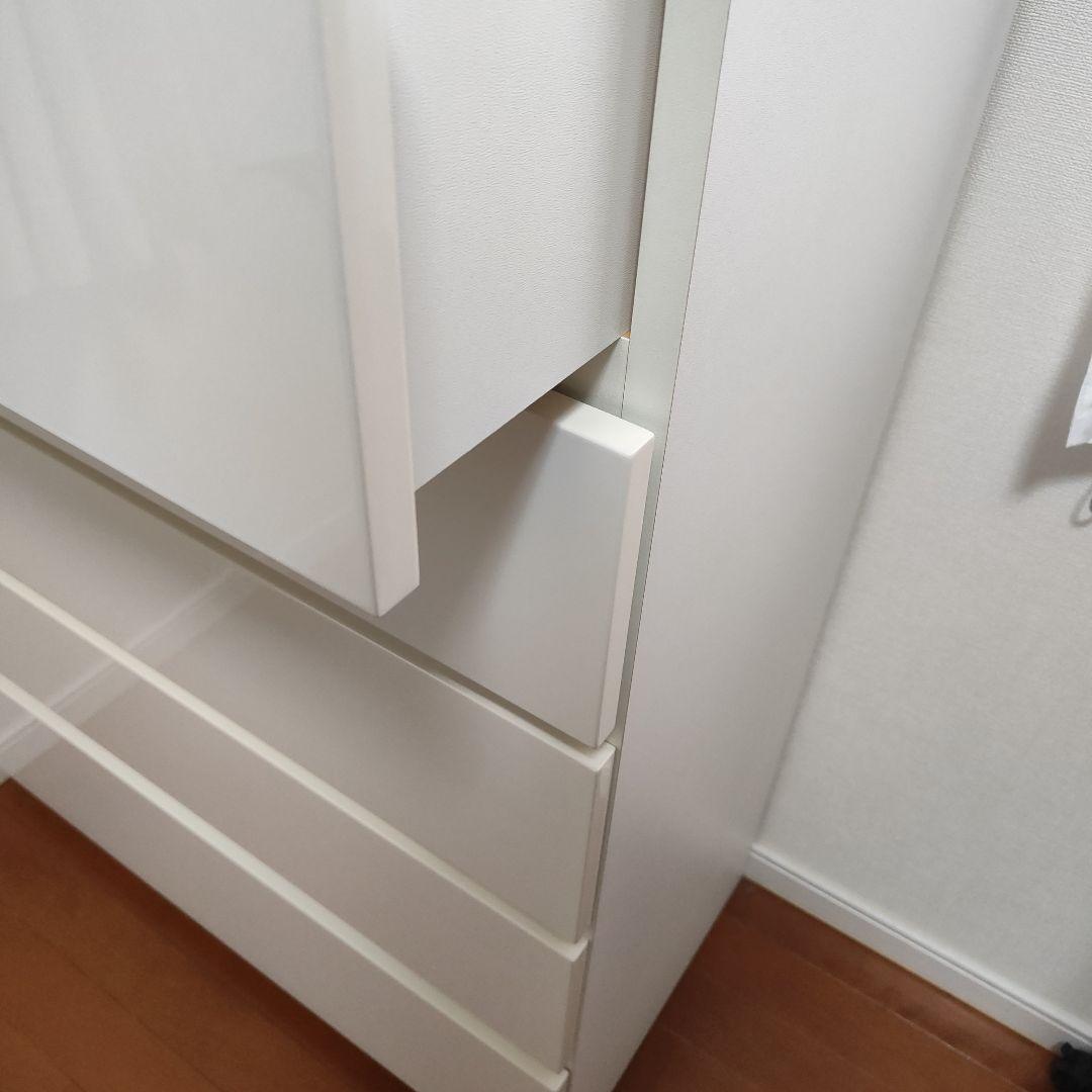 【美品】ホワイト 5段チェスト