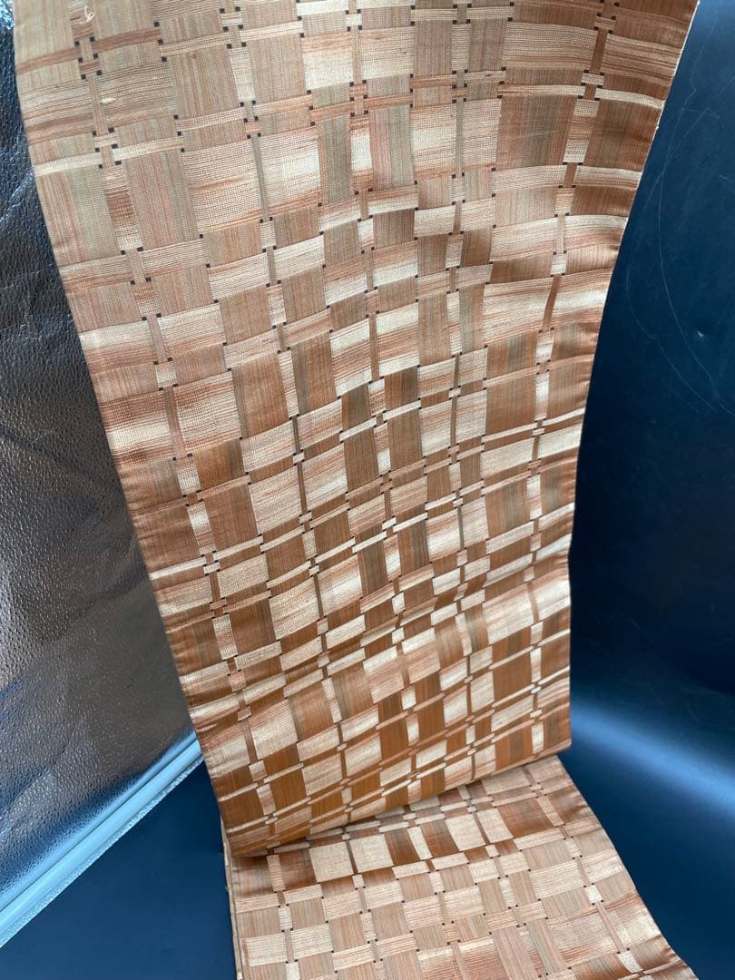 △名古屋帯 洒落帯　高級△ 正絹　関西仕立て　幾何学模様　309