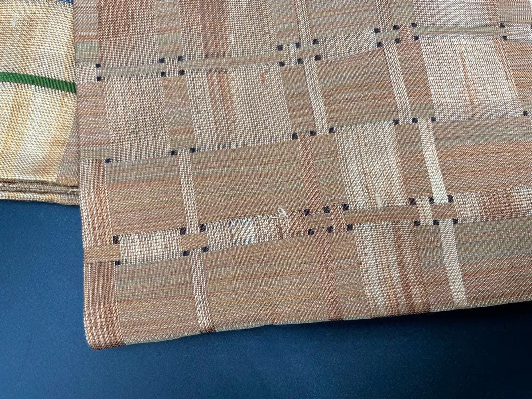 △名古屋帯 洒落帯　高級△ 正絹　関西仕立て　幾何学模様　309