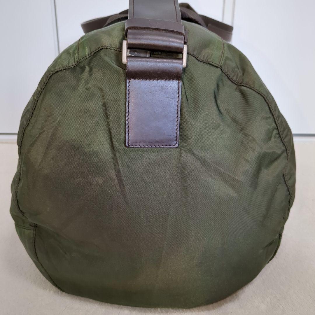 PRADA ボストンバッグ 2way 三角ロゴ テスートナイロン カーキ 希少色