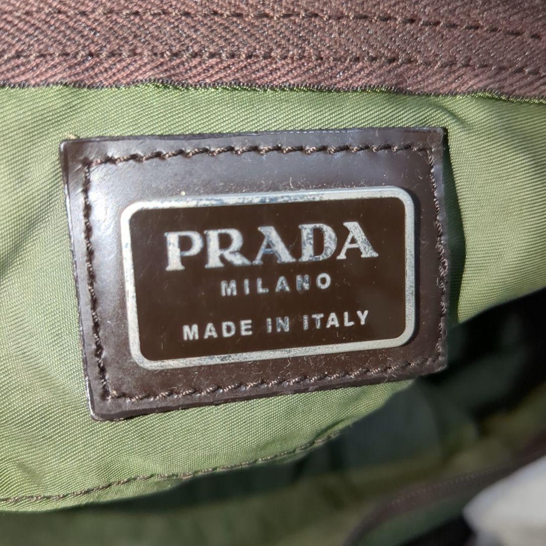 PRADA ボストンバッグ 2way 三角ロゴ テスートナイロン カーキ 希少色