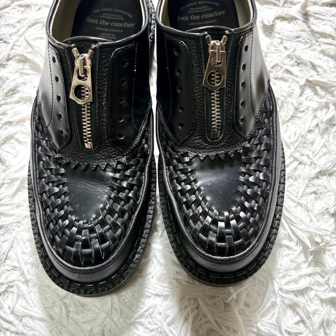 【美品】フットザコーチャー　CHAOS FRONT ZIP レザー　シューズ　7