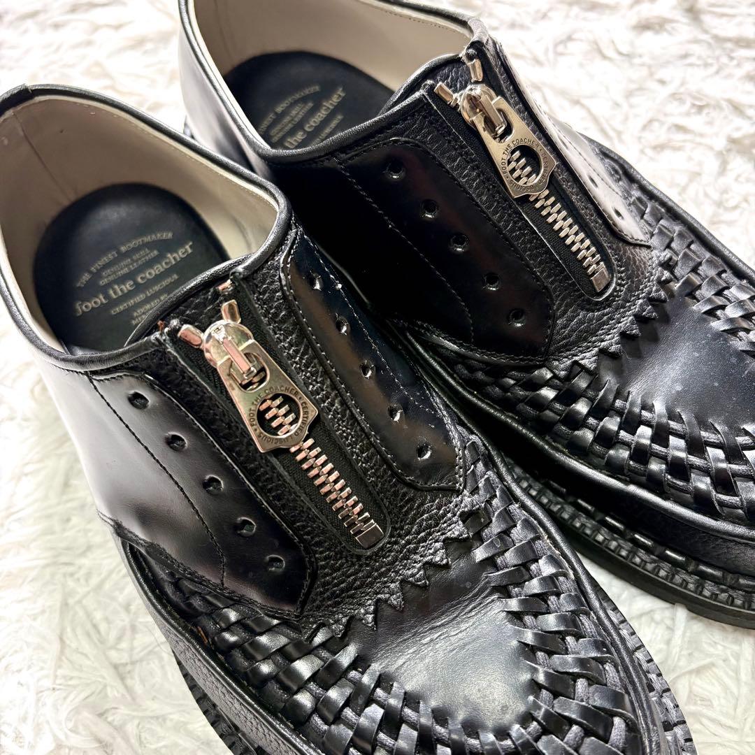 【美品】フットザコーチャー　CHAOS FRONT ZIP レザー　シューズ　7