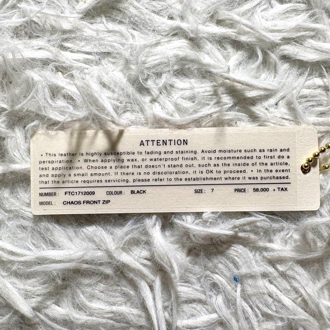 【美品】フットザコーチャー　CHAOS FRONT ZIP レザー　シューズ　7
