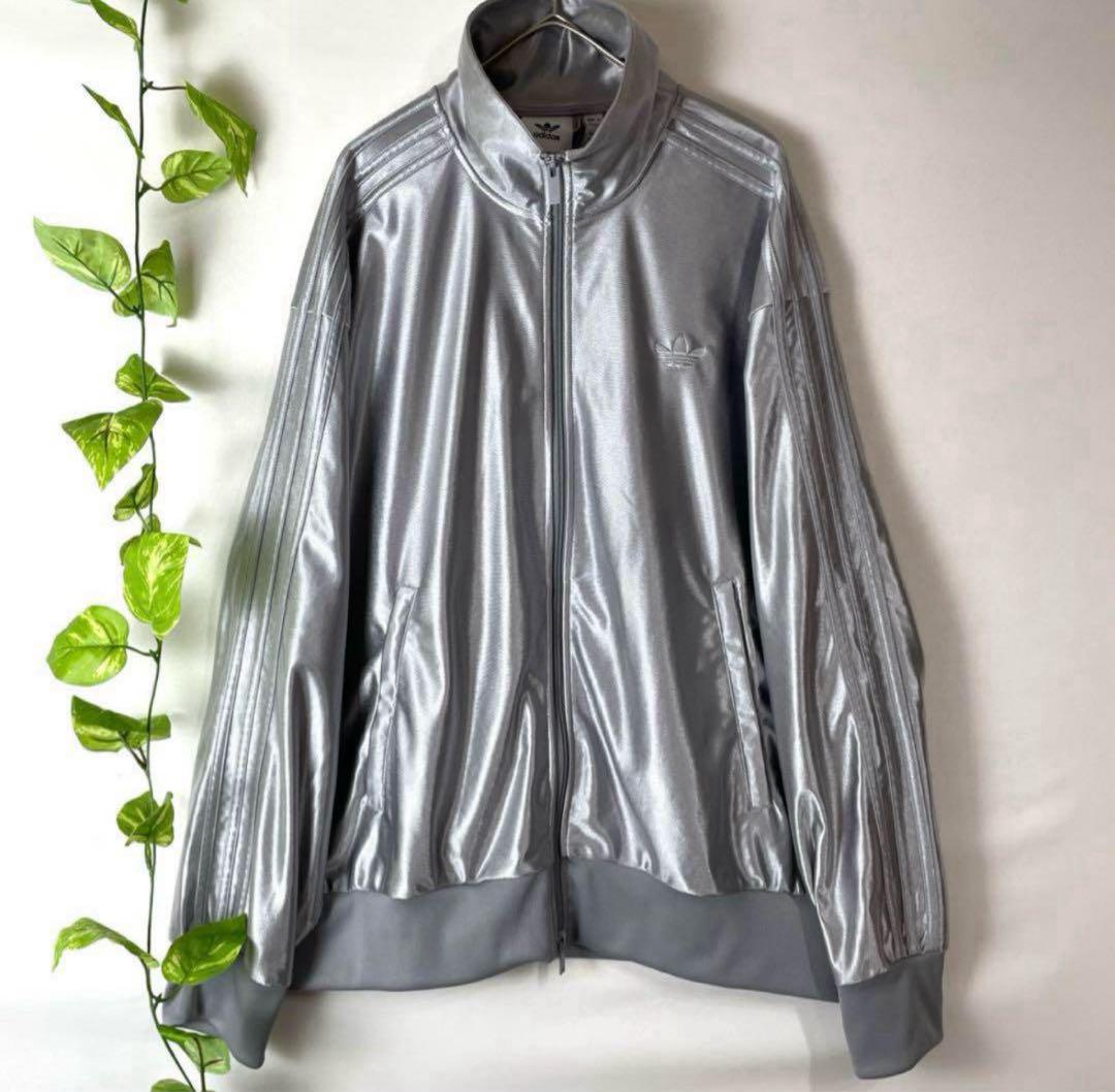 adidas シルバー トラックジャケットS アディダス