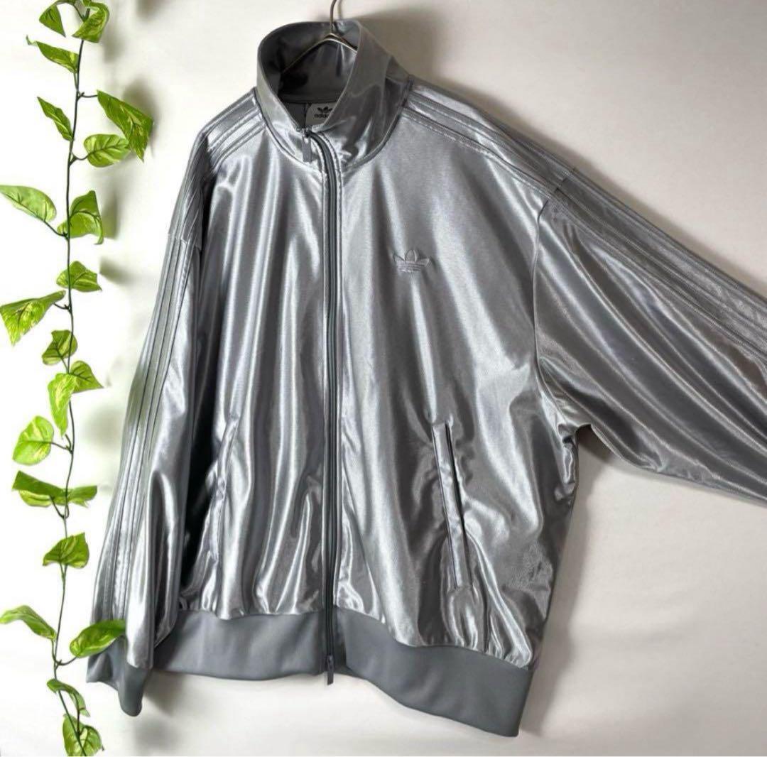 adidas シルバー トラックジャケットS アディダス