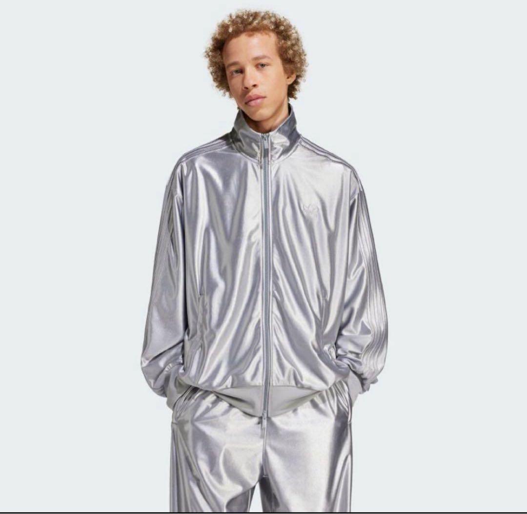adidas シルバー トラックジャケットS アディダス