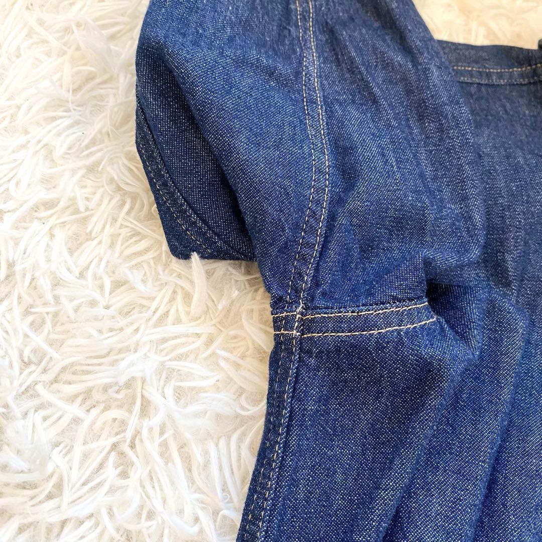 【美品】ローレンラルフローレン　デニム　シャツワンピース　大きい　インディゴ