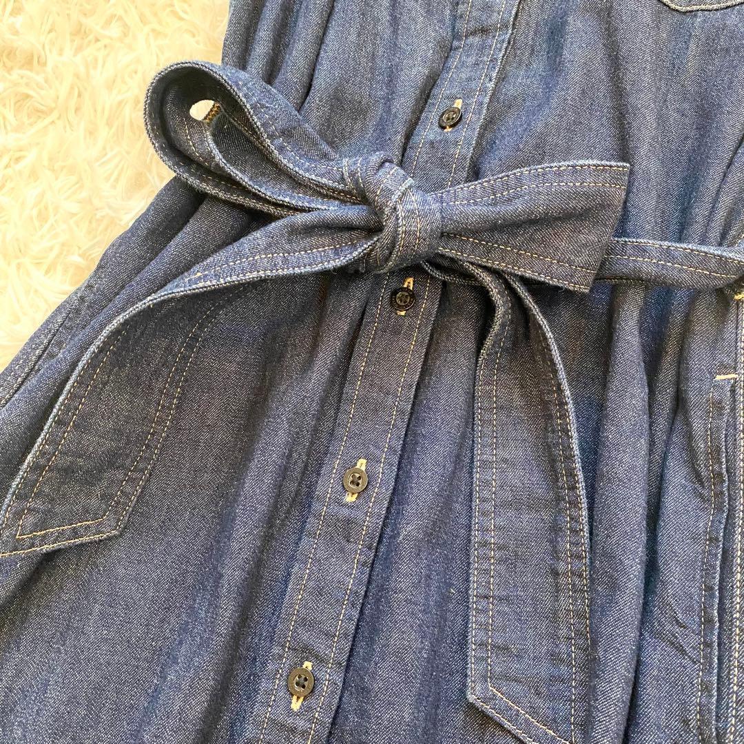 【美品】ローレンラルフローレン　デニム　シャツワンピース　大きい　インディゴ