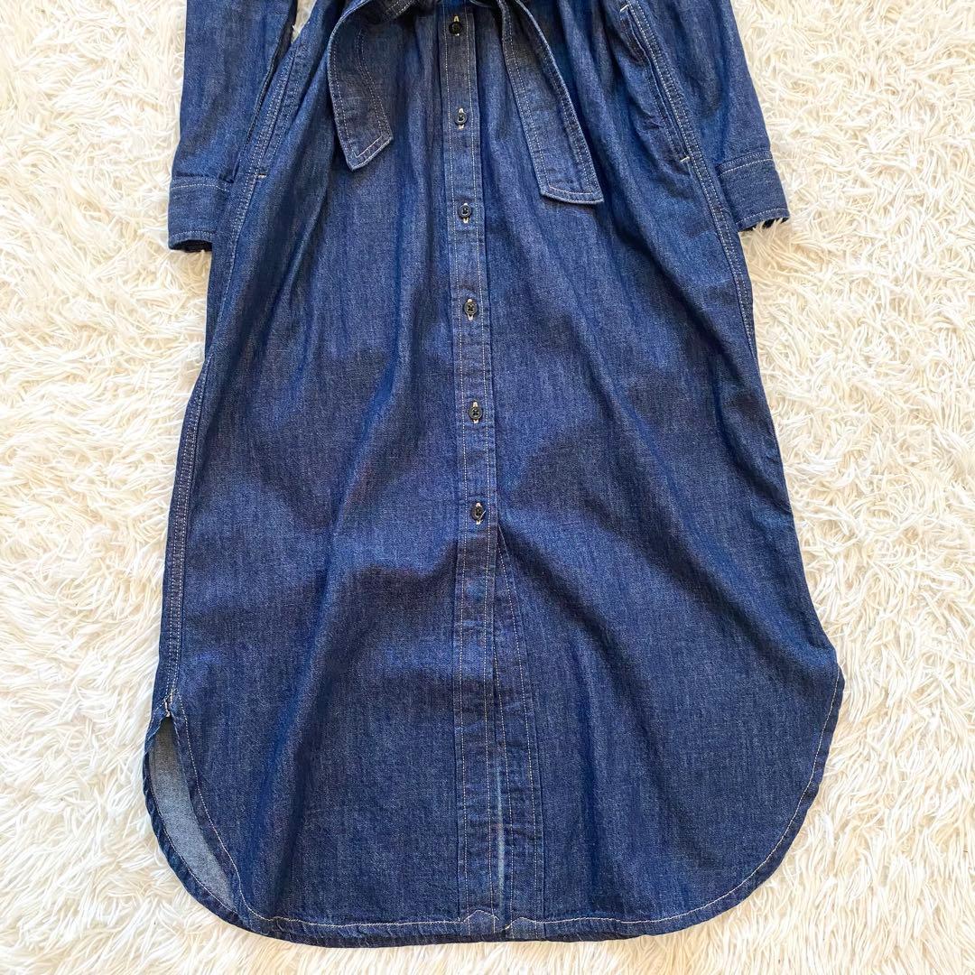 【美品】ローレンラルフローレン　デニム　シャツワンピース　大きい　インディゴ