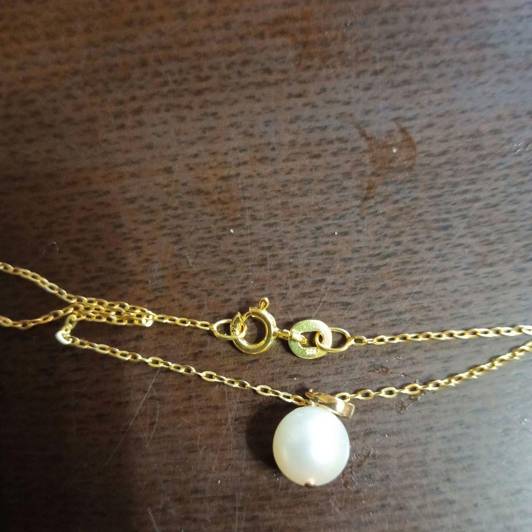 遺品生前整理アクセサリー纏めK18パールトップ、K18gpネックレス、14Kgp